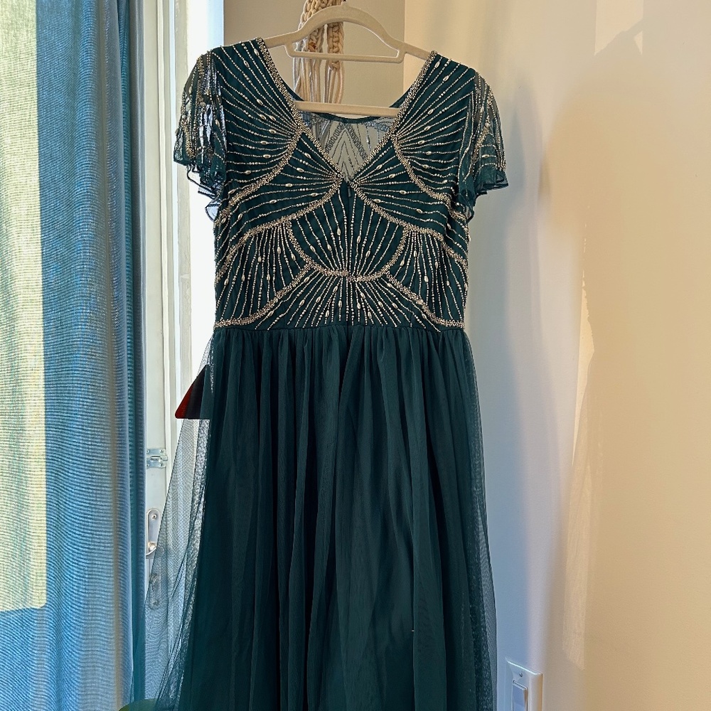 Shimmering Cascades Midi Dress in 16 (UK)